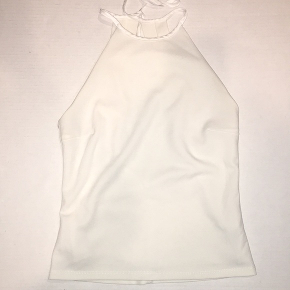 H&M Top Sleeveless Strapy White Top | Lined | Low Back | Size 4 - Picture 1 of 6